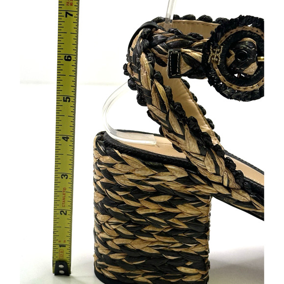 Sam Edelman Iliana Platform Sandal Womens 8.5M Raffia Woven Ankle Strap New $170 - Picture 7 of 9